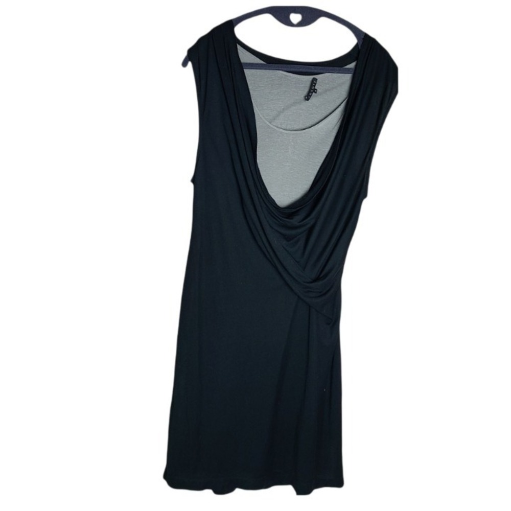 Theory Grey Inner Black Dress Size M Minimalist